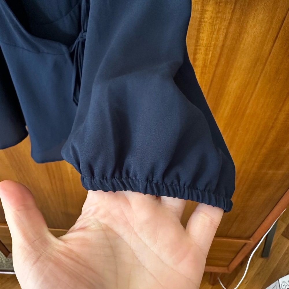 Loft navy wrap blouse - Picture 5 of 8